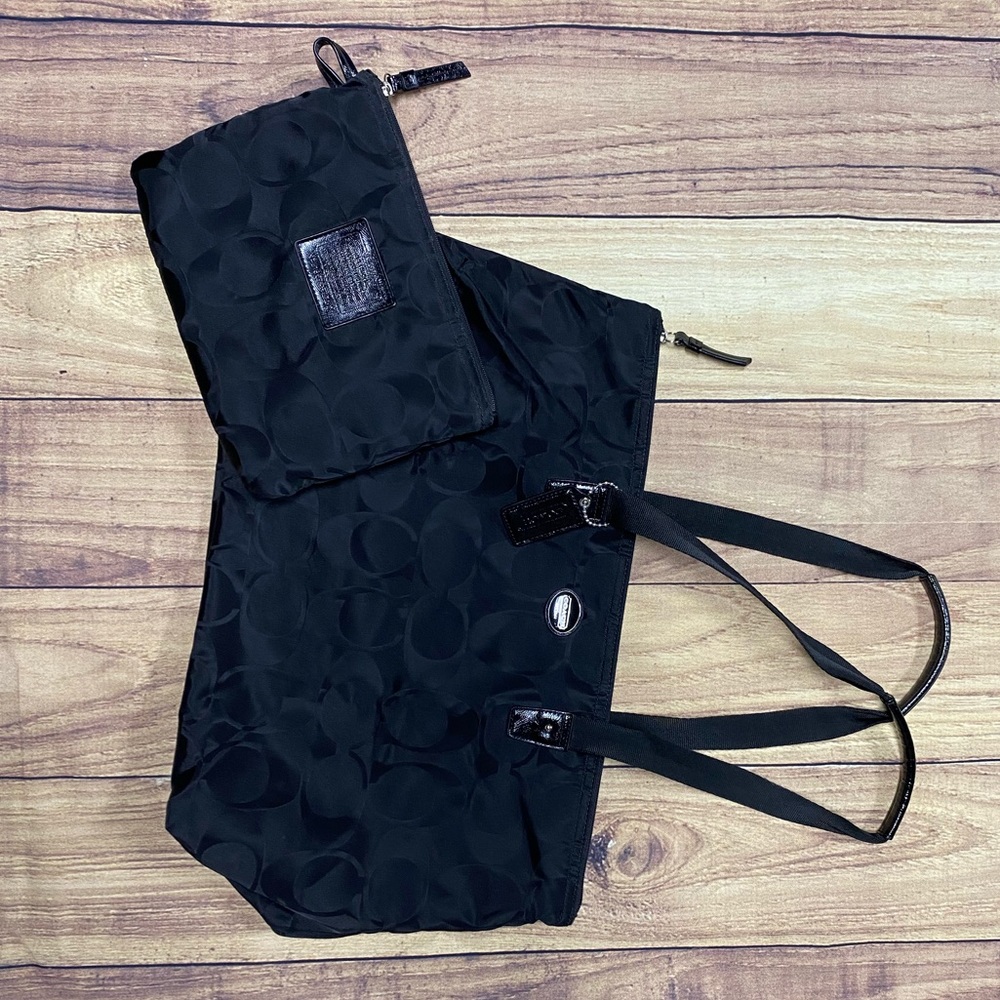 Nylon Coach Travel Tote
